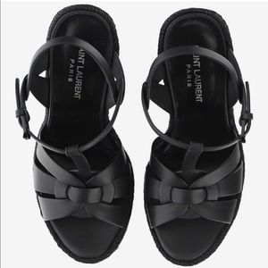 Saint Laurent Tribute Wedge Espadrilles